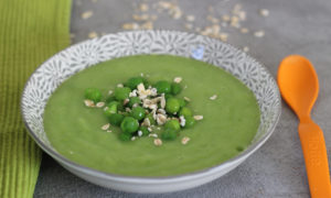 Babybrei mit Erbsen und Hirseflocken – vegetarisches Mittagsbrei-Rezept