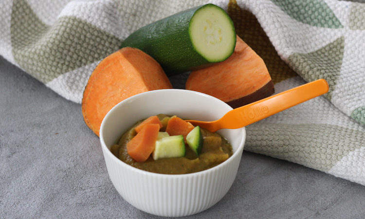 Babybrei mit Lachs und Süßkartoffel