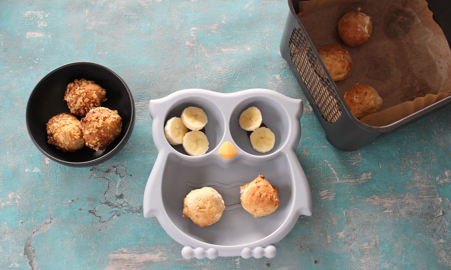 Bananenbällchen aus dem Airfryer für dein Baby (+ Knusper-Variante für Mama & Papa)
